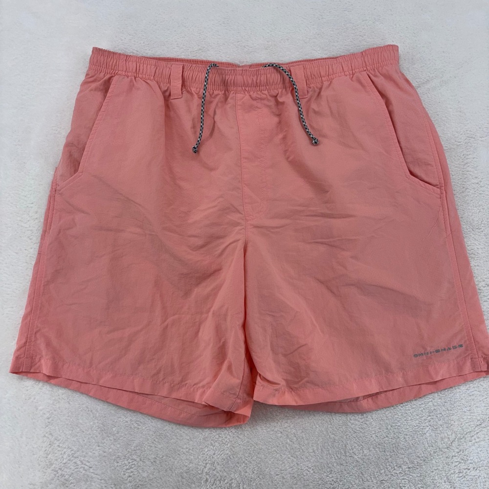 Columbia PFG Backcast III Water Shorts Mens Large Coral Pink Omni-Shade UPF 50